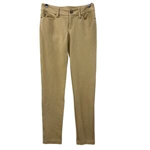 Lilly Pulitzer Size 2 Worth Skinny Pants Tan Ponte Stretch Classic Minimalist